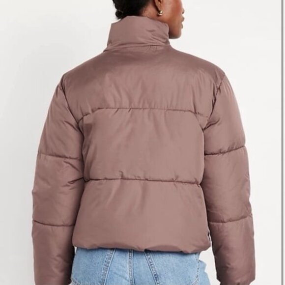 QUILTED PUFFER JACKET SIZE XL WARM TAUPE - Picture 2 of 13